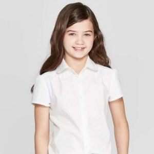 Cat & Jack Girls Short Sleeve Woven Blouse Uniform